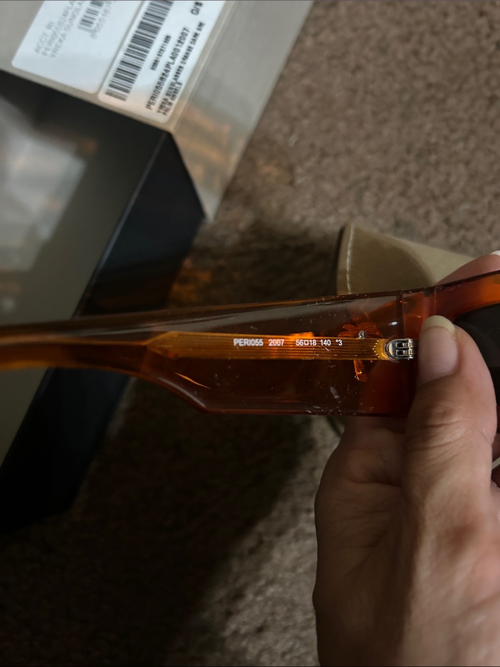New Orange Palm Angels Sunglasses, Case Included - Picture 5 of 5